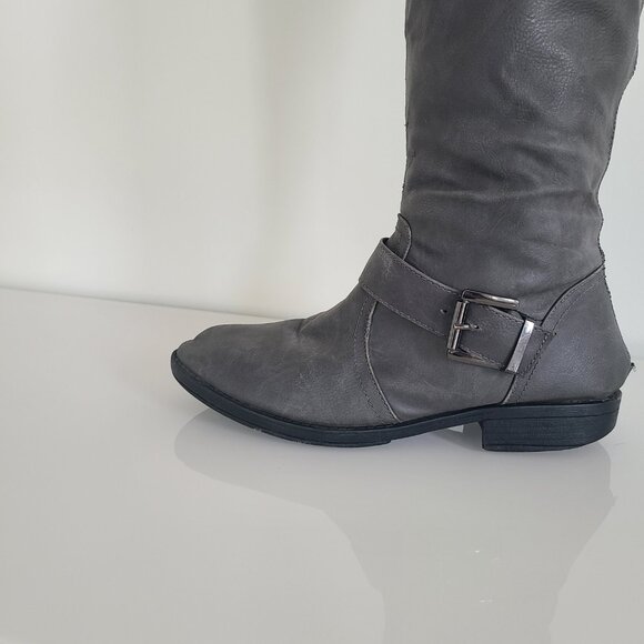 Gray Knee-High Boots Aztec Lining Double Zip Women’s 6.5 - Picture 10 of 16